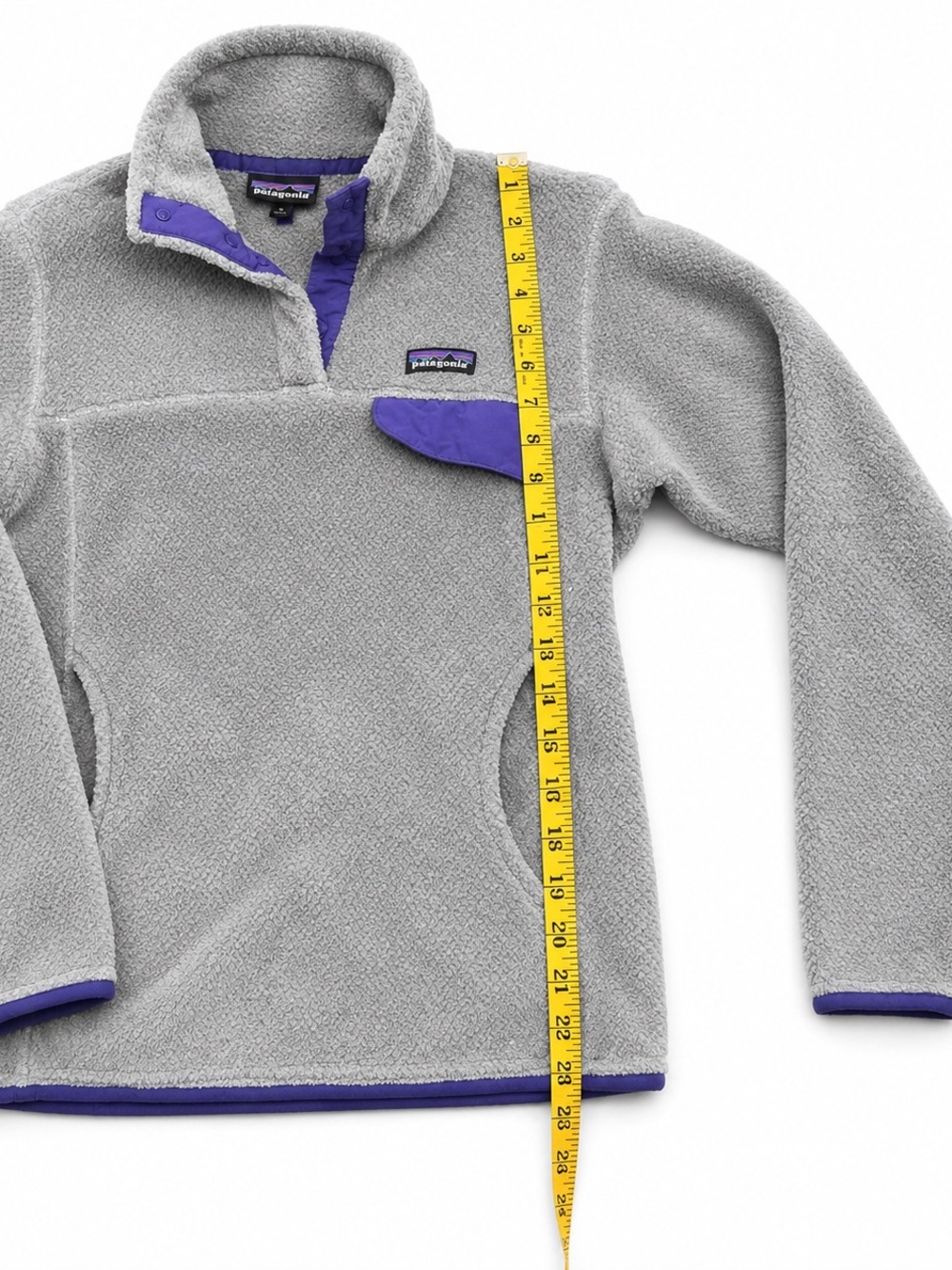Patagonia Women's Fleece Pullover purple hiking sweater outdoor Snap T Style - Picture 4 of 10